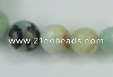 CAM110 15.5 inches multi-size faceted round amazonite gemstone beads