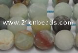 CAM1101 15.5 inches 6mm round matte amazonite beads wholesale