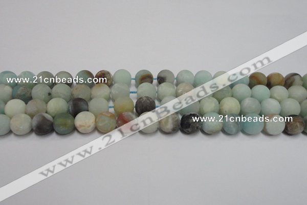 CAM1101 15.5 inches 6mm round matte amazonite beads wholesale