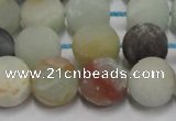 CAM1102 15.5 inches 8mm round matte amazonite beads wholesale