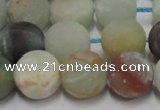 CAM1103 15.5 inches 10mm round matte amazonite beads wholesale