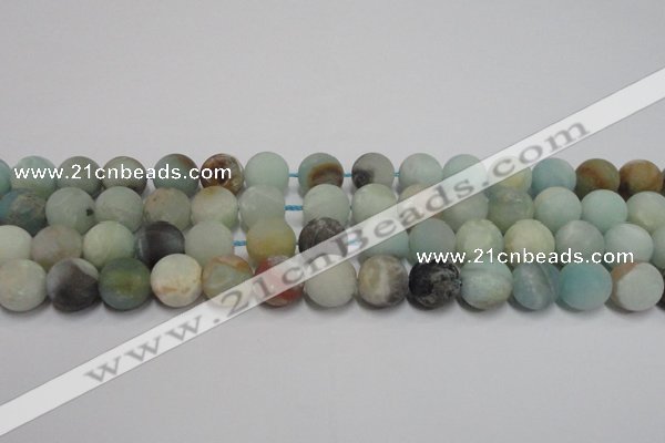 CAM1103 15.5 inches 10mm round matte amazonite beads wholesale