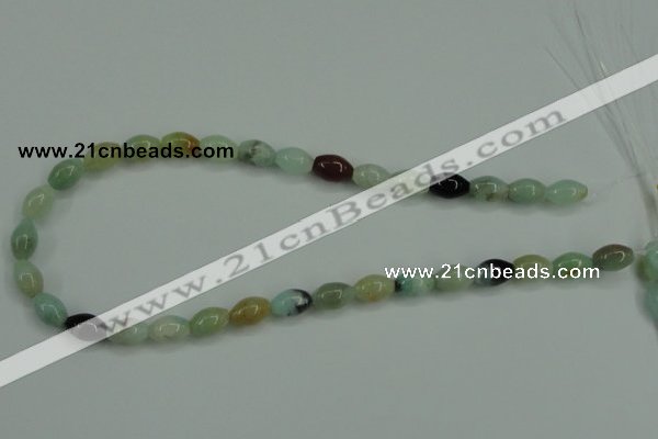 CAM111 15.5 inches 8*12mm rice amazonite gemstone beads wholesale