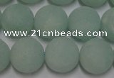 CAM1113 15.5 inches 10mm round matte amazonite beads wholesale