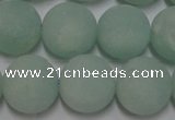 CAM1114 15.5 inches 12mm round matte amazonite beads wholesale