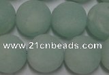 CAM1115 15.5 inches 14mm round matte amazonite beads wholesale