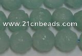 CAM1124 15.5 inches 12mm carved round amazonite beads wholesale