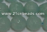 CAM1126 15.5 inches 16mm carved round amazonite beads wholesale