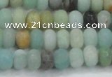 CAM1132 15.5 inches 6*10mm rondelle matte amazonite beads wholesale