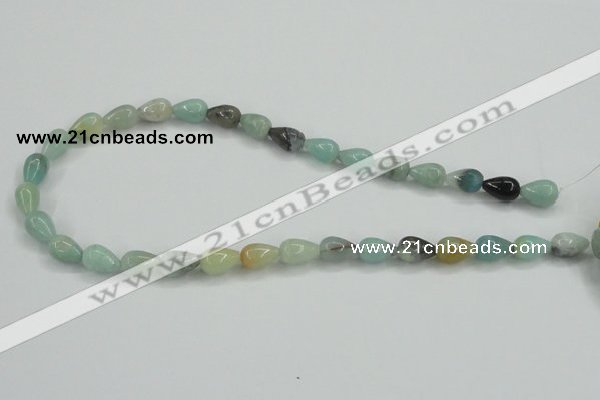 CAM114 15.5 inches 8*12mm teardrop amazonite gemstone beads