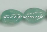 CAM117 15.5 inches 18*25mm flat teardrop amazonite gemstone beads