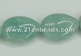 CAM117 15.5 inches 18*25mm flat teardrop amazonite gemstone beads