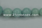 CAM125 15.5 inches multi-size round amazonite gemstone beads