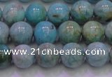 CAM1253 15.5 inches 10mm round natural Russian amazonite beads