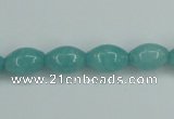 CAM129 15.5 inches 8*12mm rice amazonite gemstone beads wholesale