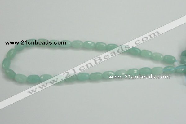 CAM139 15.5 inches 8*12mm faceted drum amazonite gemstone beads