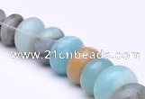 CAM14 15.5 inch different sizes roundel natural amazonite beads