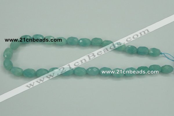 CAM140 15.5 inches 10*14mm faceted drum amazonite gemstone beads