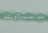 CAM141 15.5 inches 8*12mm faceted teardrop amazonite gemstone beads