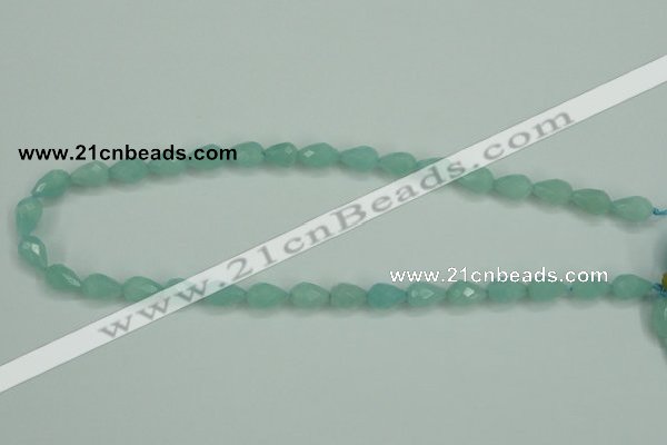 CAM141 15.5 inches 8*12mm faceted teardrop amazonite gemstone beads