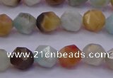 CAM1412 15.5 inches 8mm faceted nuggets amazonite gemstone beads