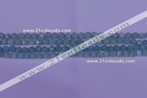 CAM1416 15.5 inches 6mm faceted nuggets Chinese amazonite beads