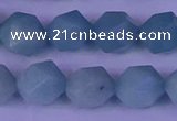 CAM1419 15.5 inches 12mm faceted nuggets Chinese amazonite beads