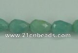 CAM142 15.5 inches 10*14mm faceted teardrop amazonite gemstone beads