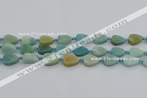 CAM1421 15.5 inches 11*16mm flat teardrop Chinese amazonite beads