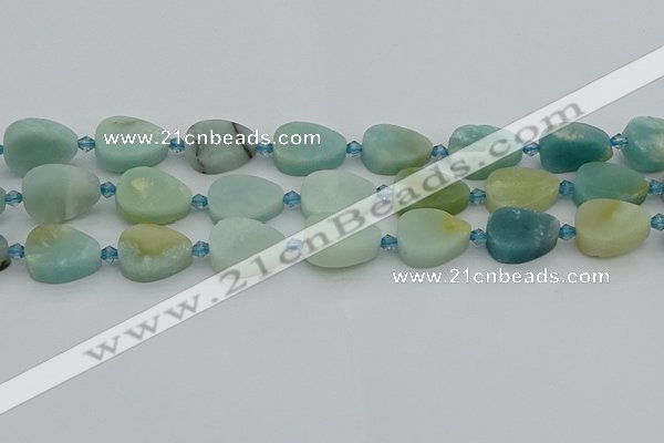 CAM1422 15.5 inches 13*18mm flat teardrop Chinese amazonite beads