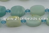 CAM1425 15.5 inches 8*12mm oval Chinese amazonite beads