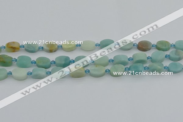 CAM1425 15.5 inches 8*12mm oval Chinese amazonite beads