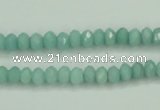 CAM143 15.5 inches 4*6mm faceted rondelle amazonite gemstone beads