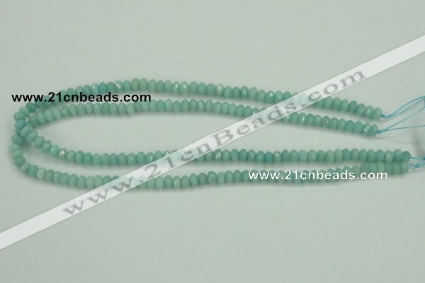 CAM143 15.5 inches 4*6mm faceted rondelle amazonite gemstone beads