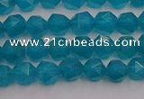 CAM1431 15.5 inches 6mm faceted nuggets dyed amazonite gemstone beads