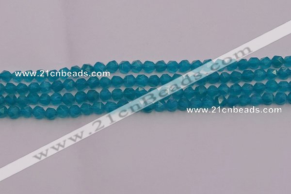 CAM1431 15.5 inches 6mm faceted nuggets dyed amazonite gemstone beads