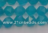 CAM1432 15.5 inches 8mm faceted nuggets dyed amazonite gemstone beads