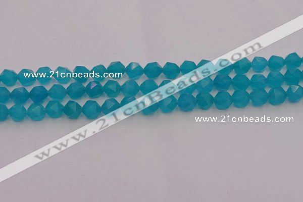 CAM1432 15.5 inches 8mm faceted nuggets dyed amazonite gemstone beads