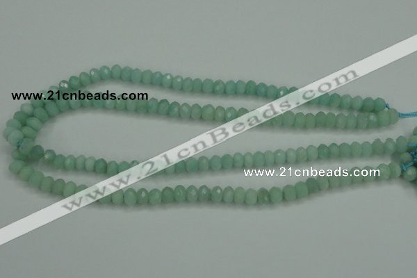 CAM144 15.5 inches 5*8mm faceted rondelle amazonite gemstone beads