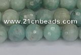 CAM1452 15.5 inches 8mm faceted round amazonite gemstone beads