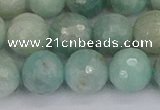 CAM1454 15.5 inches 12mm faceted round amazonite gemstone beads