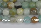 CAM1459 15.5 inches 6mm faceted round amazonite beads wholesale