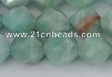 CAM1475 15.5 inches 12mm faceted nuggets Brazilian amazonite beads