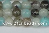 CAM1481 15.5 inches 6mm round Madagascar black amazonite beads