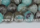 CAM1483 15.5 inches 10mm round Madagascar black amazonite beads