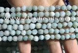 CAM1493 15.5 inches 6mm faceted nuggets amazonite beads wholesale