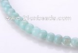 CAM15 16 inches 4mm round natural amazonite beads Wholesale