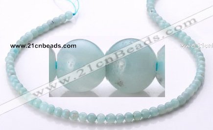 CAM15 16 inches 4mm round natural amazonite beads Wholesale