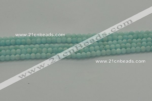 CAM1500 15.5 inches 4mm round natural peru amazonite beads