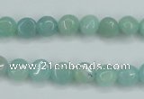 CAM151 15.5 inches 8mm flat round amazonite gemstone beads